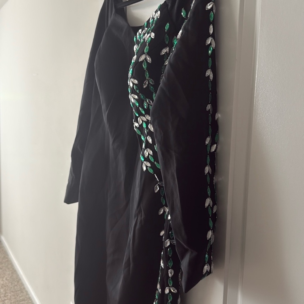 Rani Arabella Black One Shoulder Sheath Dress